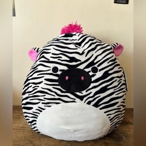 Squishmallows Tracey 16” New Zebra Plush with Pink Accents